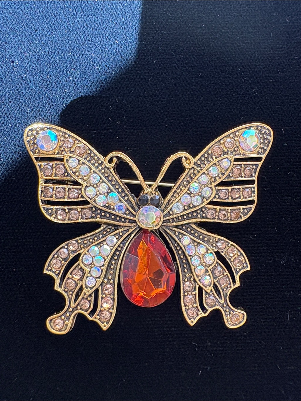 Gold-Tone Butterfly Brooch
